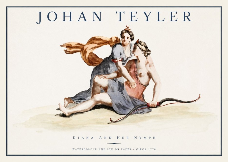 Johan Teyler Diana and Her Nymph No1 - Plakat