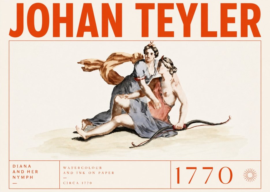 Johan Teyler Diana and Her Nymph No3 - Plakat