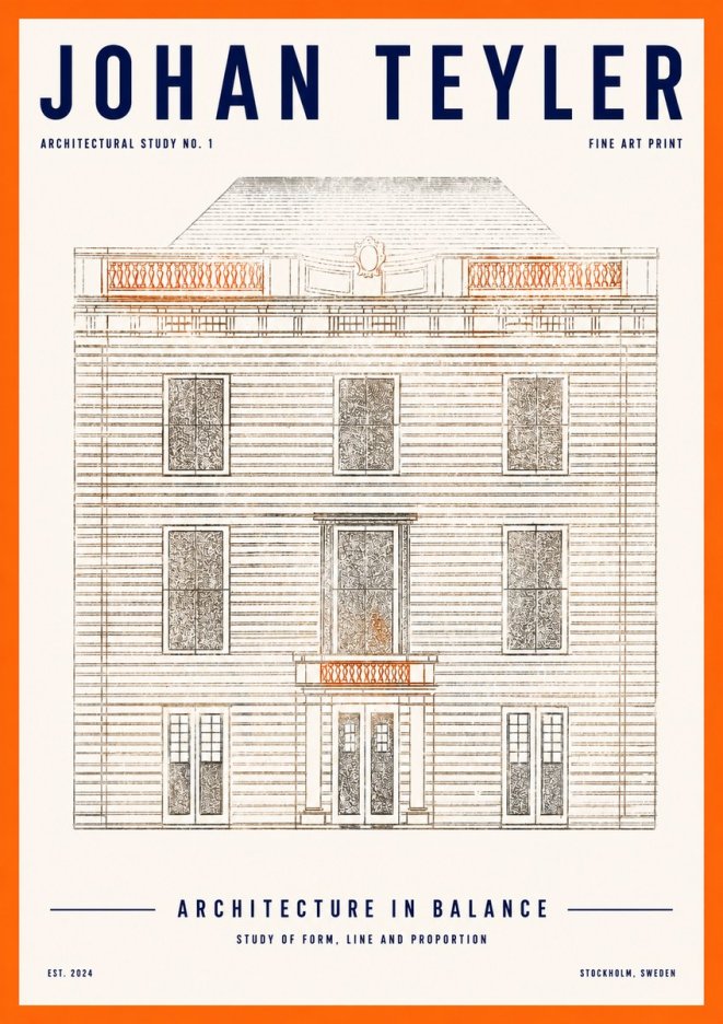 Johan Teyler Architectural Study No. 1 II No2 - Plakat