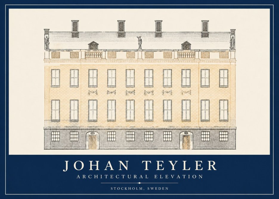 Johan Teyler Architectural Elevation No2 - Plakat