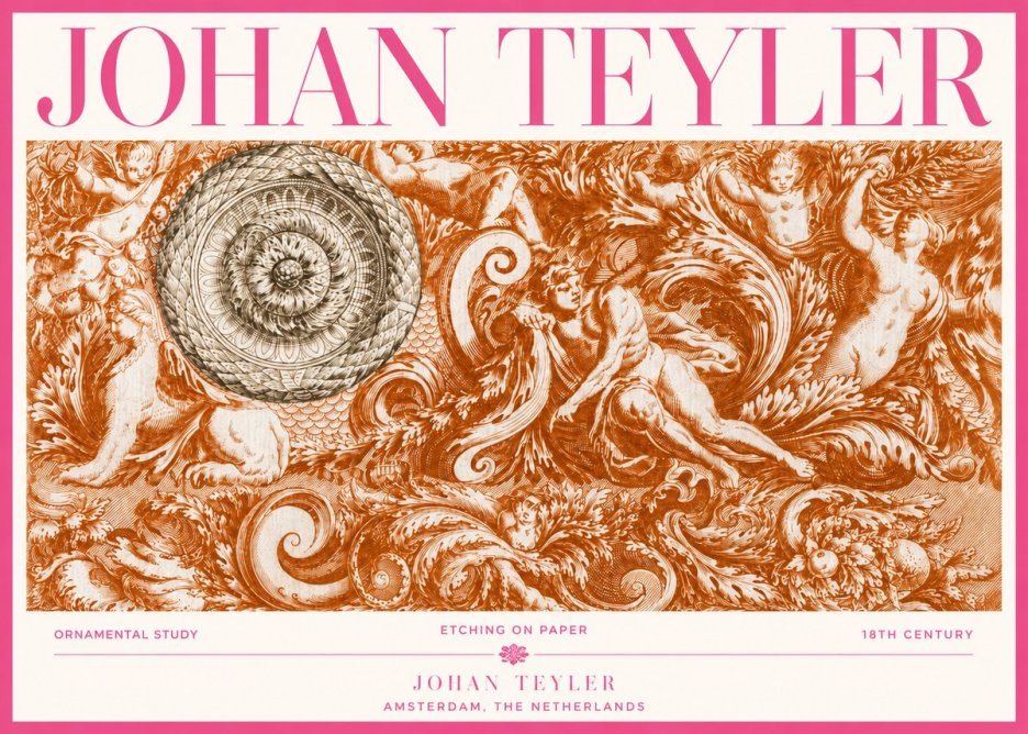 Johan Teyler Ornamental Study No3 - Plakat