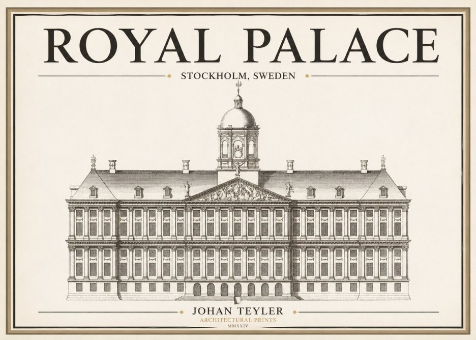 Johan Teyler Royal Palace No1 - Plakat