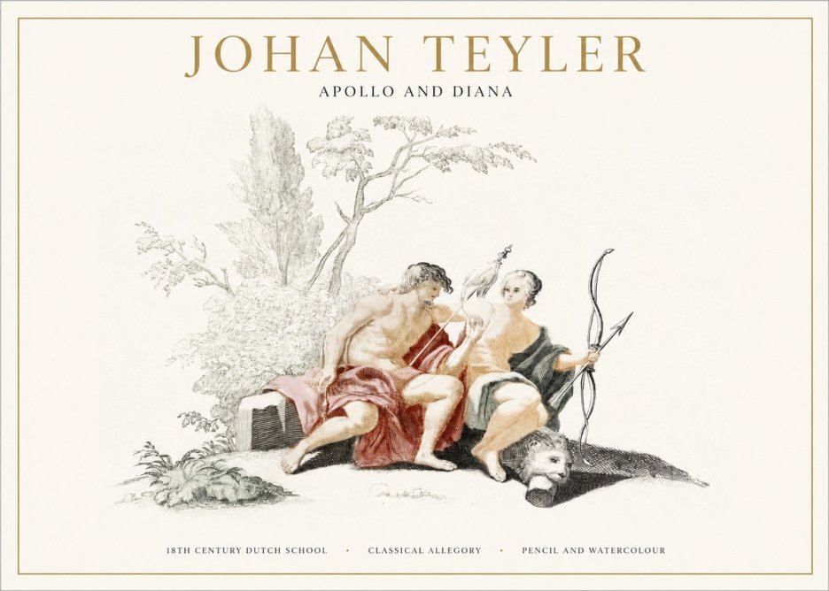 Johan Teyler Classical Study with Cupid and Symbols No5 - Plakat