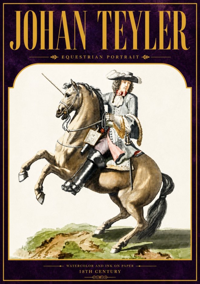 Johan Teyler Equestrian Portrait No6 - Plakat