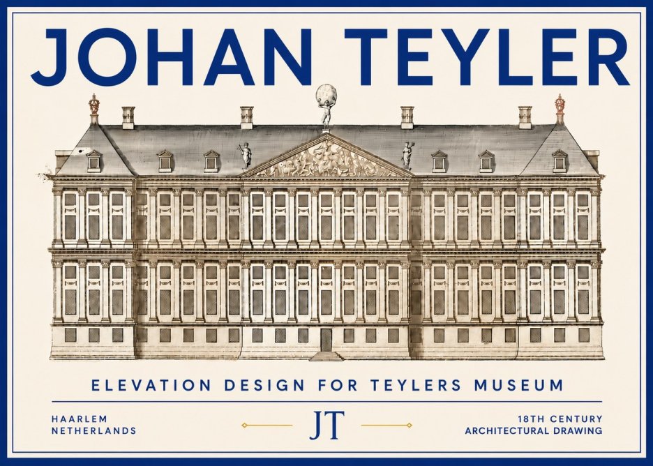 Johan Teyler Elevation Design for Teylers Museum, Haarlem No6 - Plakat