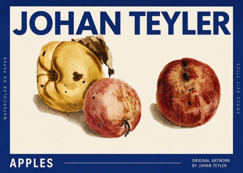 Johan Teyler Apples - Watercolor No2 - Plakat