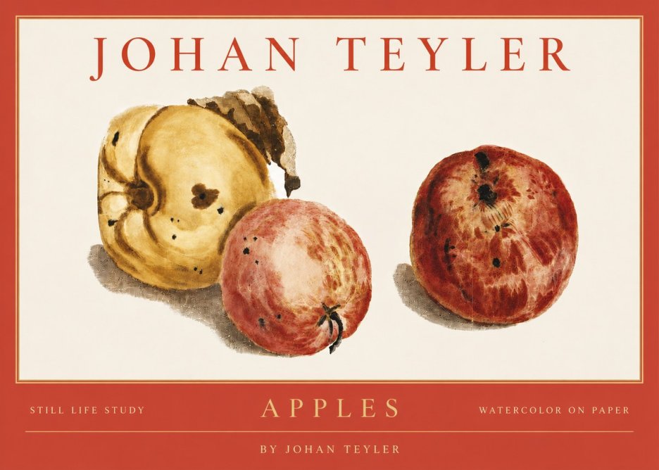 Johan Teyler Apples - Watercolor No3 - Plakat