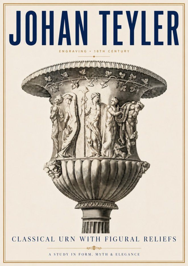 Johan Teyler Classical Urn with Figural Reliefs II No6 - Plakat