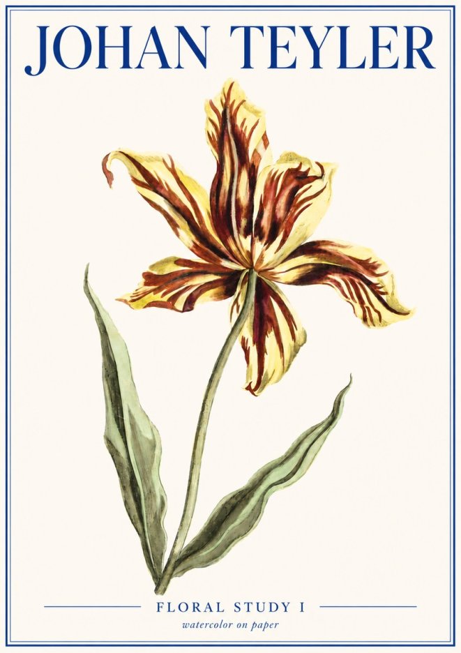 Johan Teyler Floral Study I No4 - Plakat
