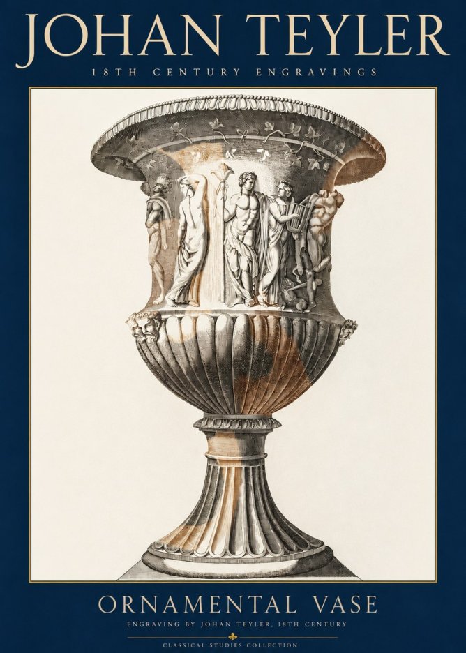 Johan Teyler Ornamental Vase II No3 - Plakat