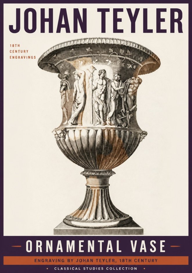Johan Teyler Ornamental Vase II No6 - Plakat