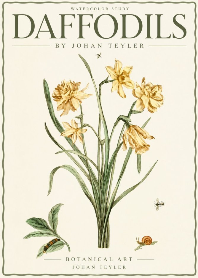 Johan Teyler Daffodils No5 - Plakat