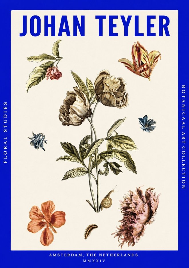 Johan Teyler Floral Studies No3 - Plakat