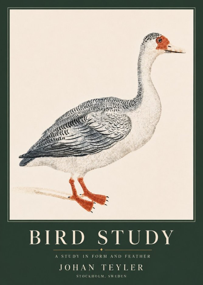 Johan Teyler Goose Study No4 - Plakat