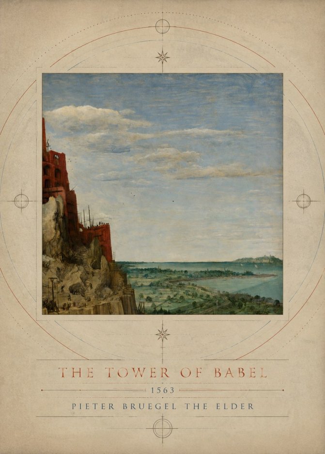 Pieter Bruegel The Tower of Babel X No3 - Plakat