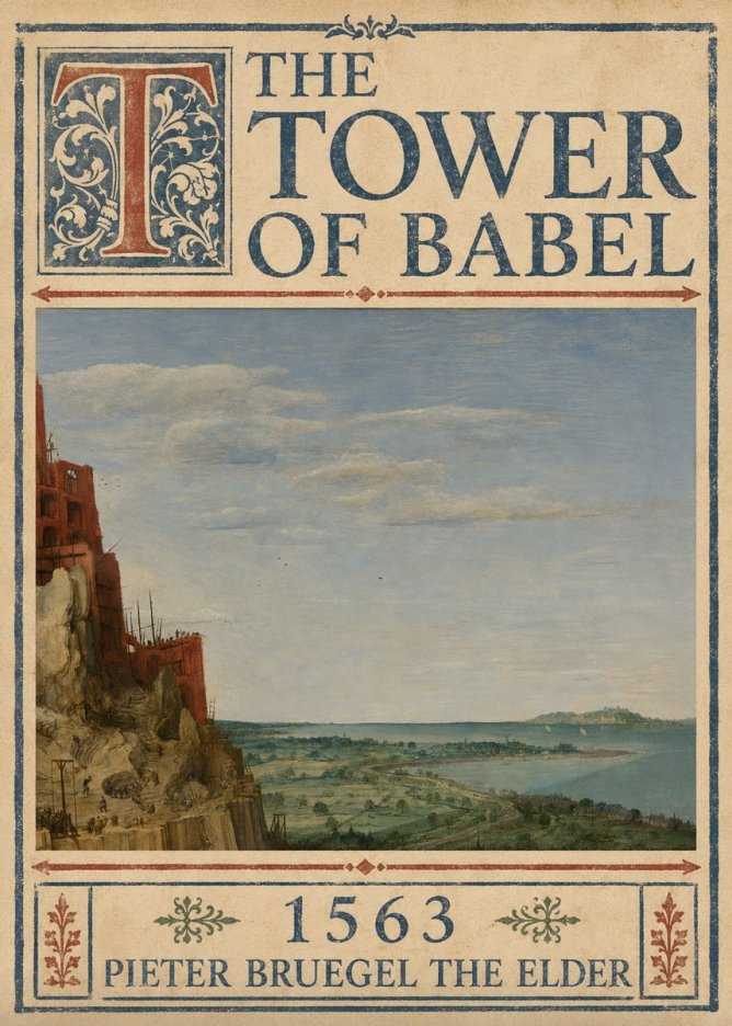 Pieter Bruegel The Tower of Babel X No4 - Plakat