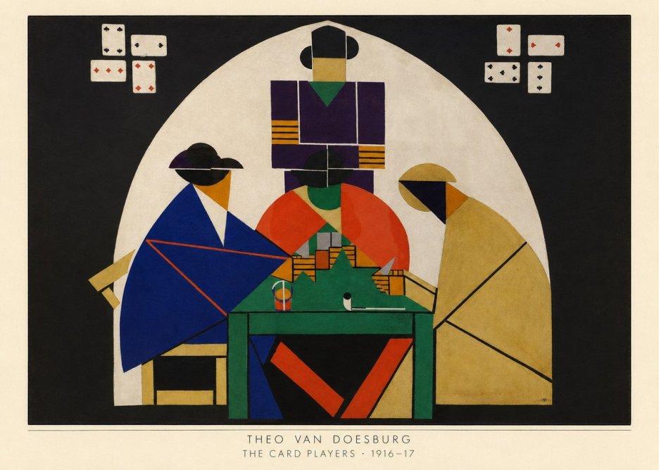 Theo van Doesburg The Card Players No5 - Plakat