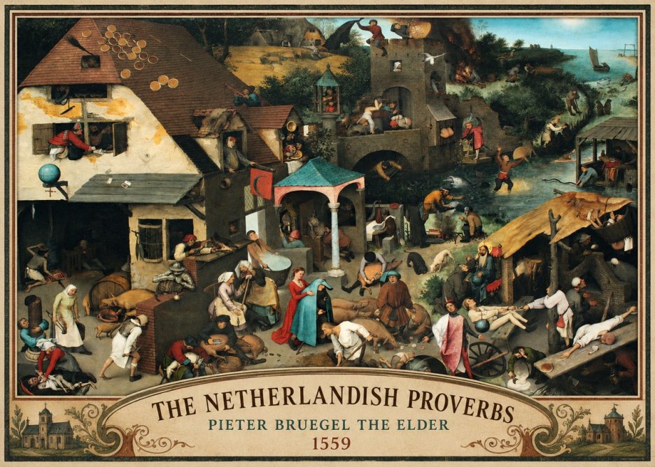 Pieter Bruegel The Netherlandish Proverbs II No4 - Plakat