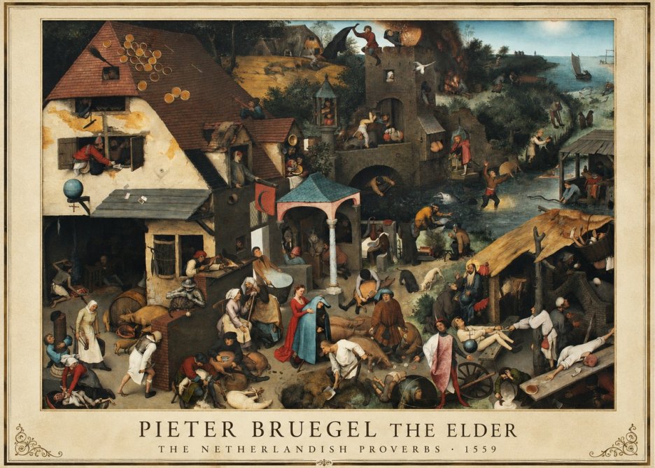 Pieter Bruegel The Netherlandish Proverbs II No5 - Plakat