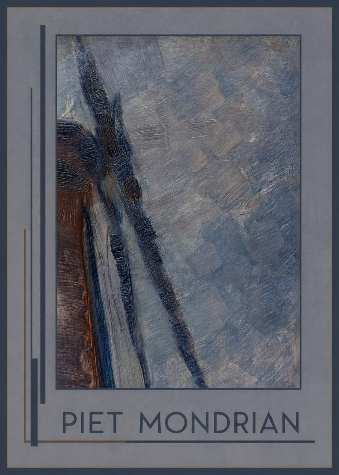 Piet Mondrian Windmill in Sunlight No1 - Plakat