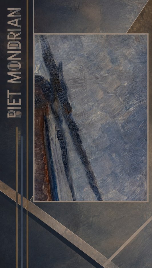 Piet Mondrian Windmill in Sunlight No2 - Plakat