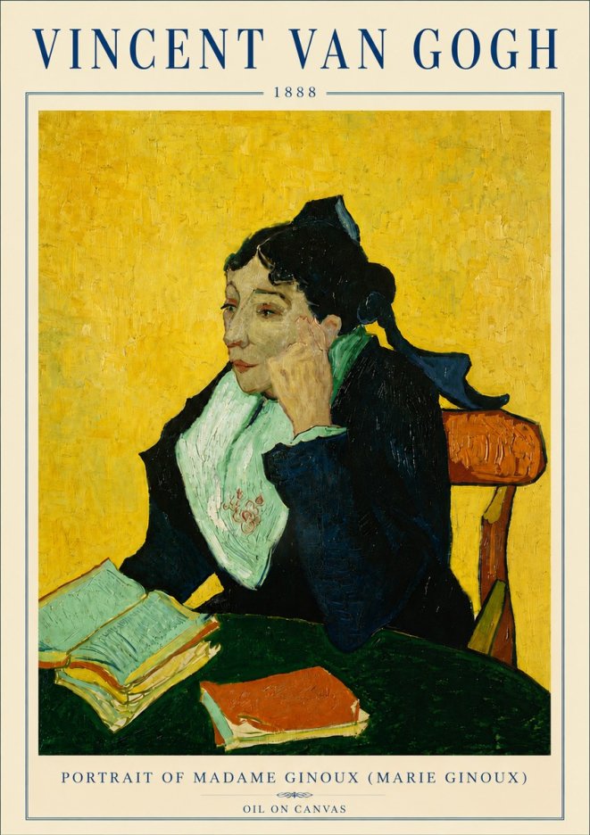 Van Gogh Portrait of Madame Ginoux (Marie Ginoux) No6 - Plakat