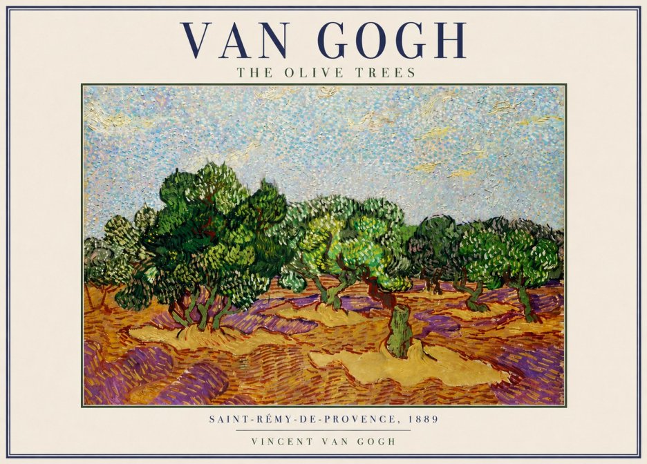 Van Gogh The Olive Trees No3 - Plakat