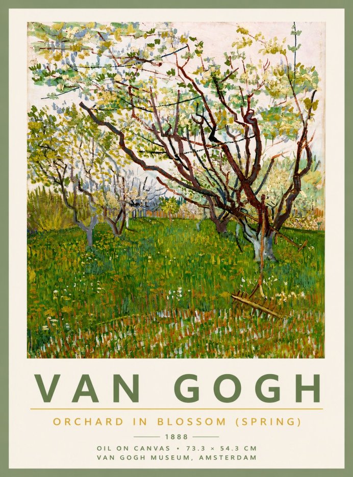 Van Gogh Orchard in Blossom (Spring) No4 - Plakat