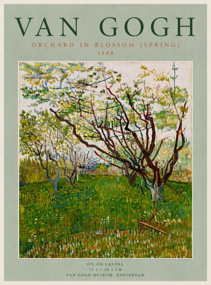 Van Gogh Orchard in Blossom (Spring) No5 - Plakat