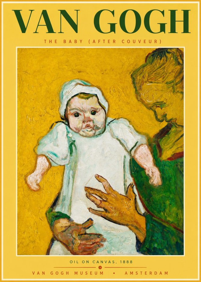 Van Gogh The Baby (After Couveur) No2 - Plakat