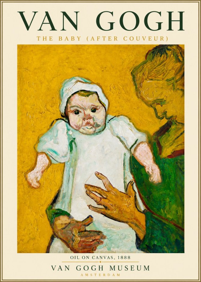 Van Gogh The Baby (After Couveur) No5 - Plakat