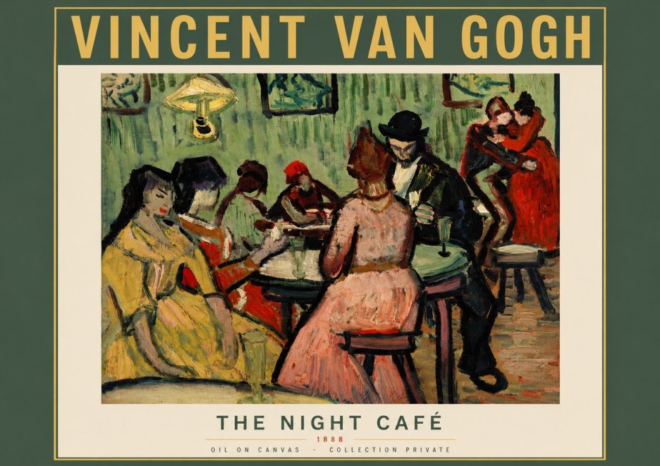 Van Gogh The Night Café I No5 - Plakat
