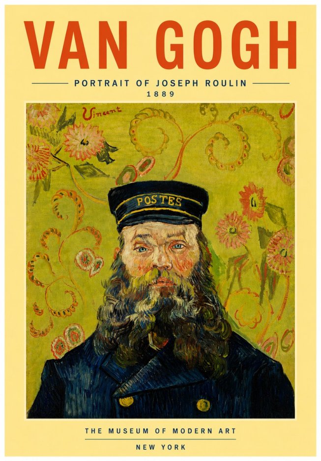 Van Gogh Portrait of Joseph Roulin II No6 - Plakat