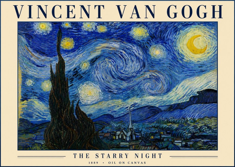 Van Gogh The Starry Night No4 - Plakat