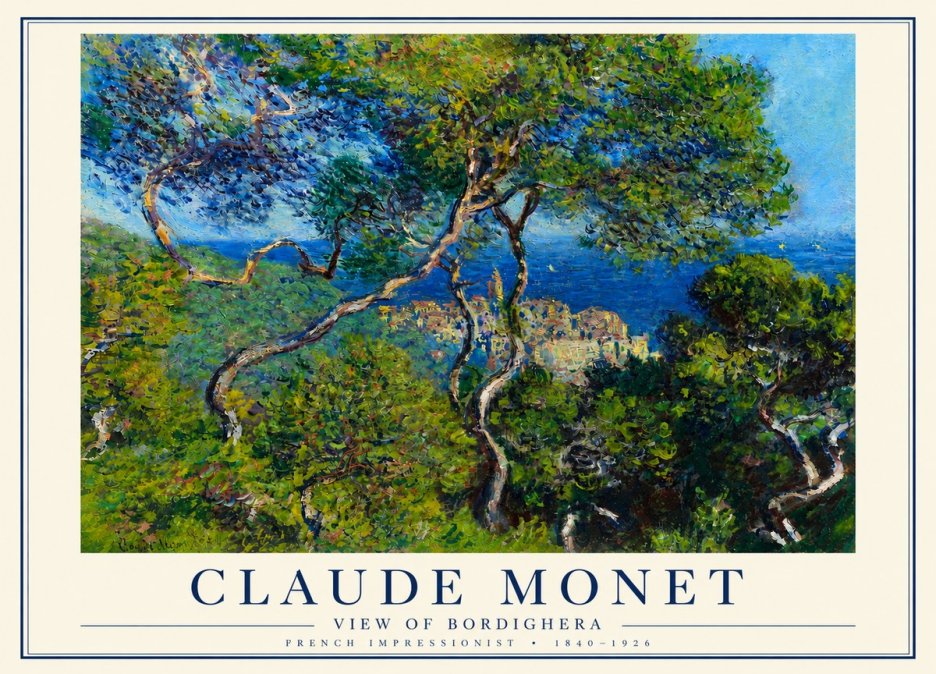 Monet View of Bordighera No4 - Plakat