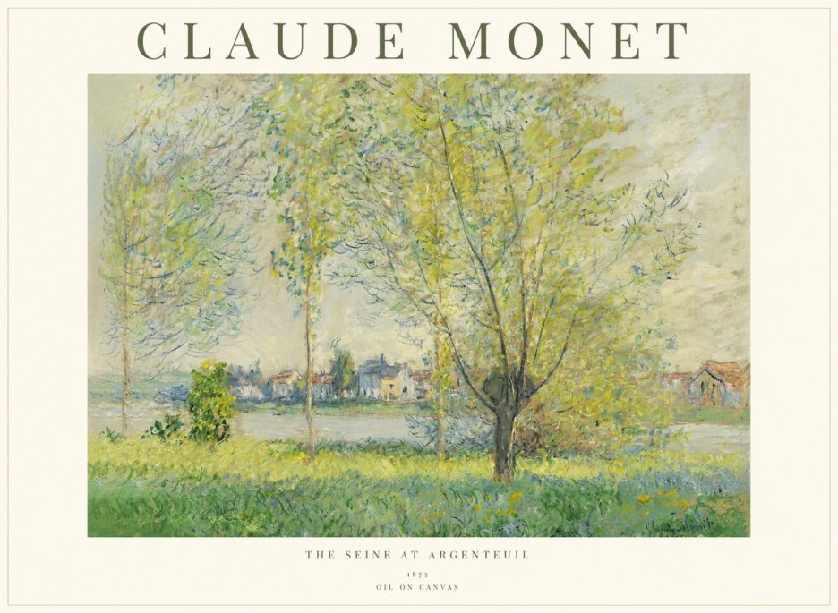 Monet The Seine at Argenteil No1 - Plakat