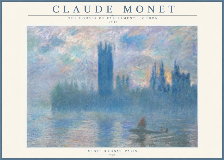 Monet The Houses of Parliament, London I No6 - Plakat