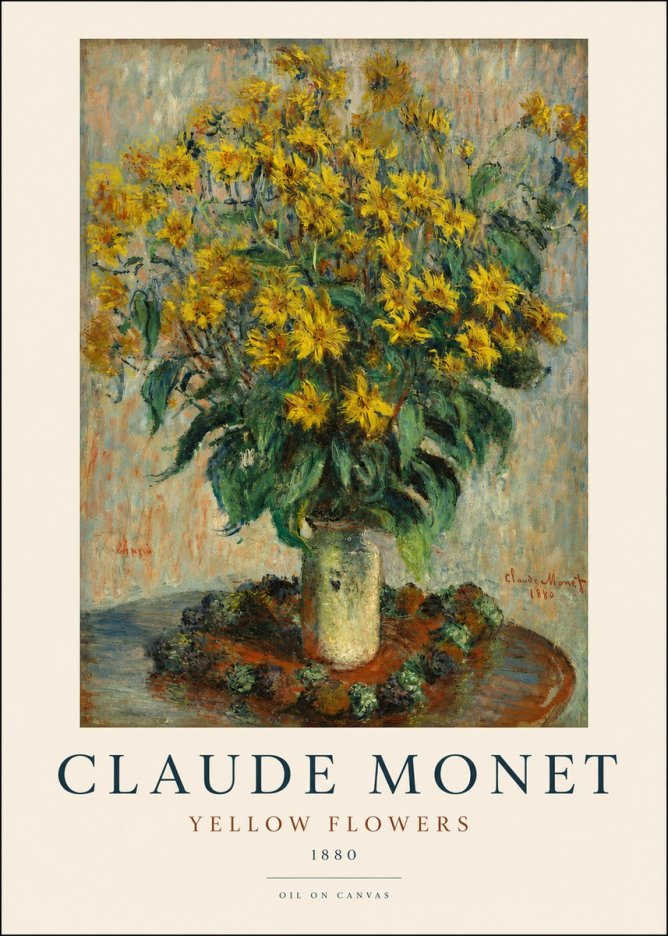 Monet Yellow Flowers No3 - Plakat