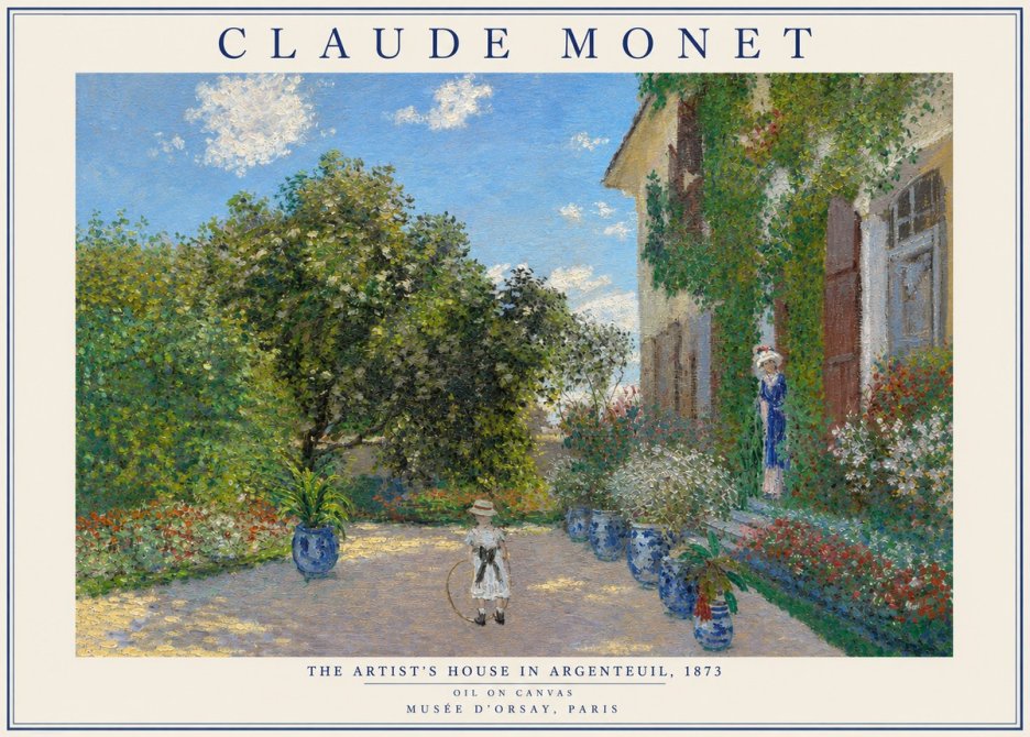 Monet The Artist's House in Argenteuil, 1873 No3 - Plakat