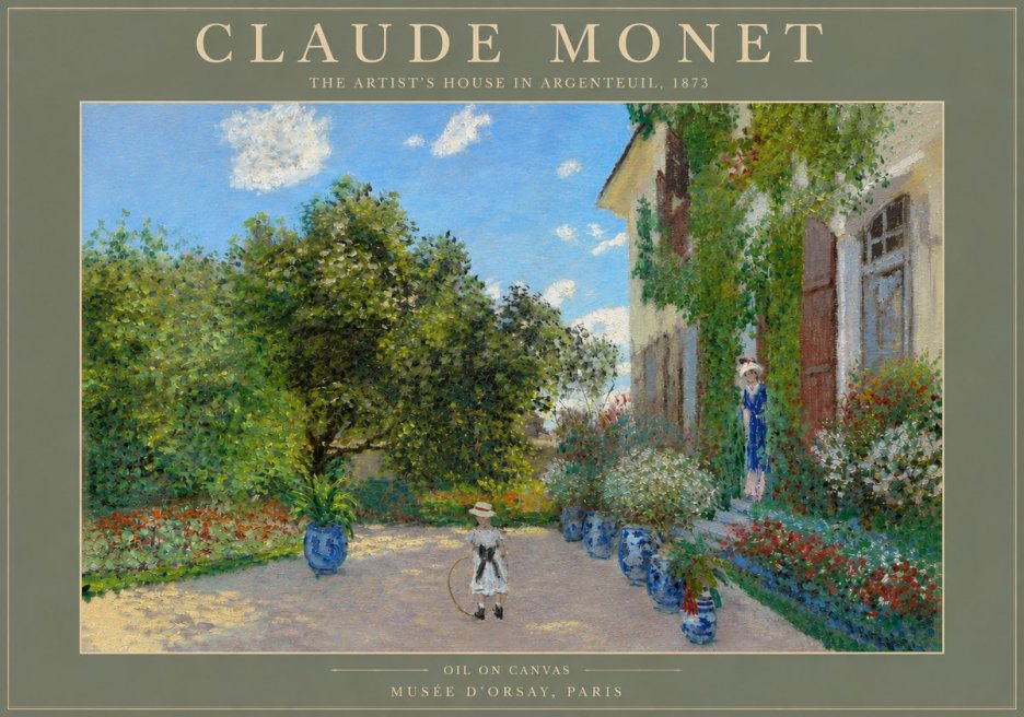 Monet The Artist's House in Argenteuil, 1873 No4 - Plakat