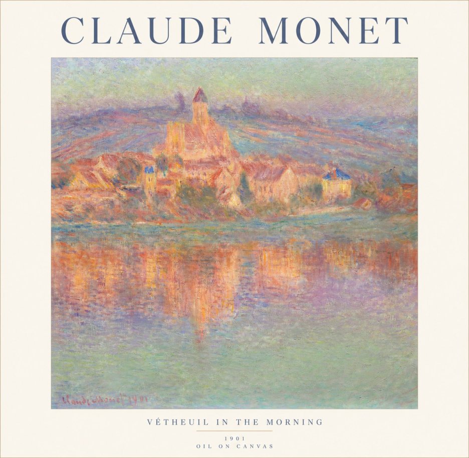 Monet Vétheuil in the Morning No1 - Plakat