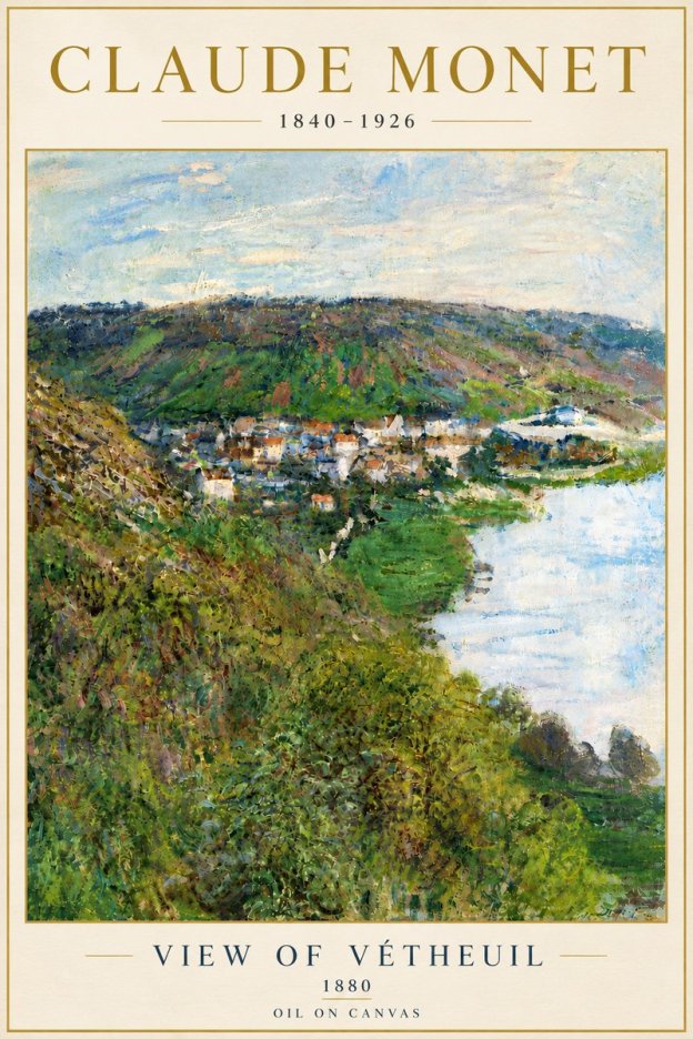 Monet View of Vétheuil II No6 - Plakat