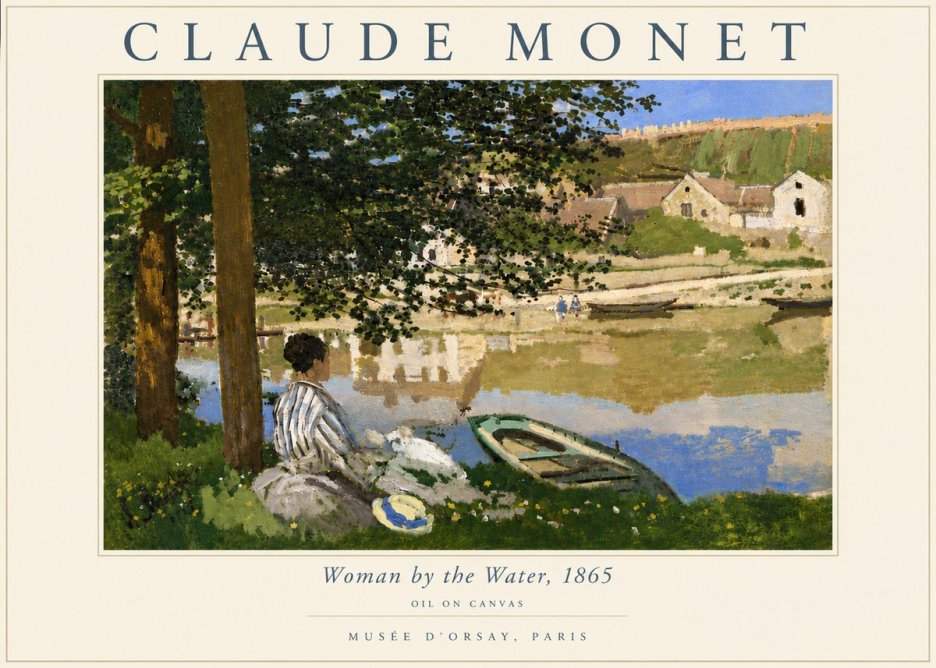Monet Woman by the Water No6 - Plakat