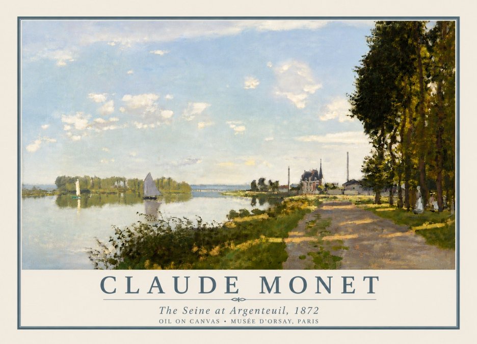 Monet The Seine at Argenteuil No5 - Plakat