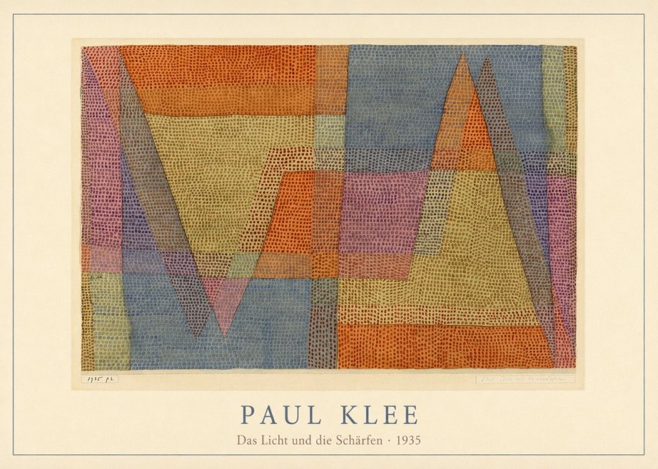Paul Klee Das Licht Und Die Schärfen No4 - Plakat