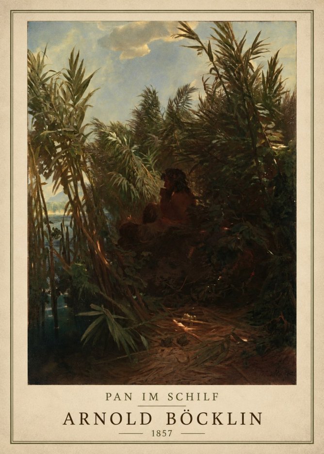Arnold Böcklin Pan Im Schilf No1 - Plakat