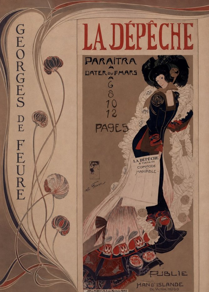 Georges de Feure La Dépêche - Han D'islande No2 - Plakat