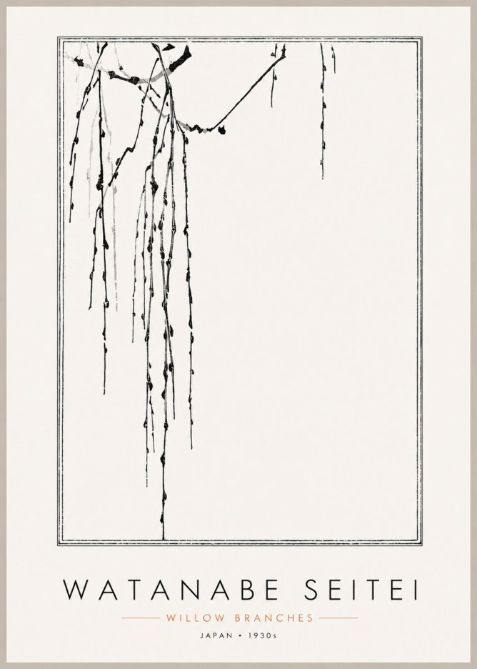 Watanabe Seitei Willow Branches I No3 - Plakat