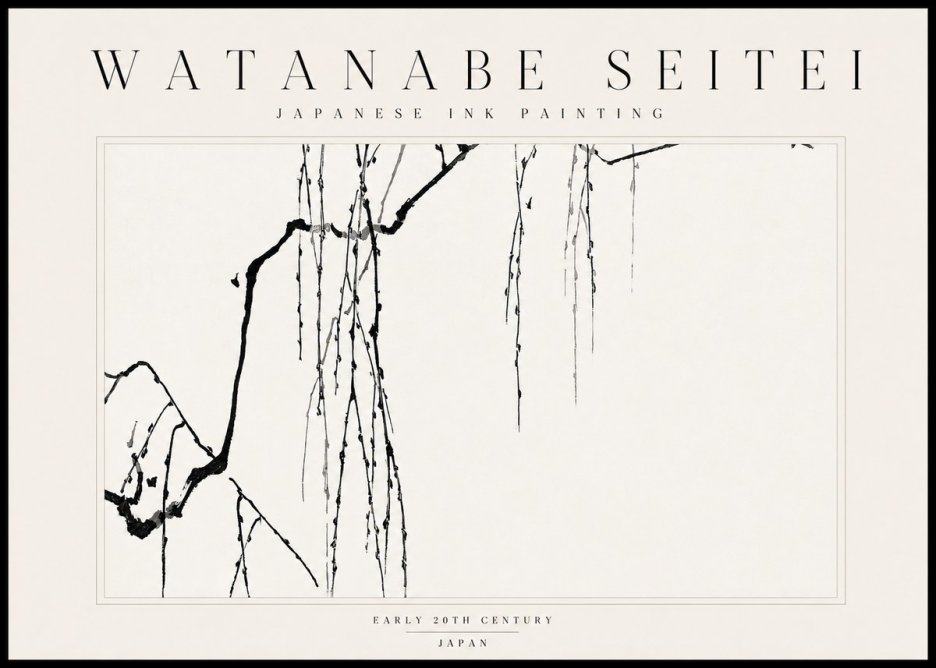 Watanabe Seitei Willow Branches II No3 - Plakat