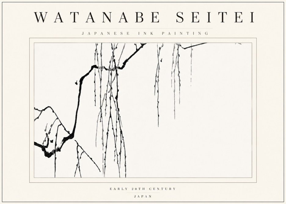 Watanabe Seitei Willow Branches II No5 - Plakat
